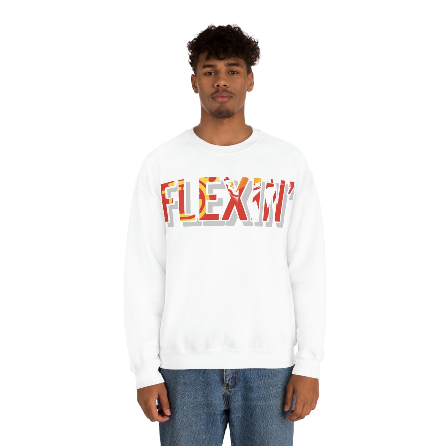 Flexin’- Unisex Heavy Blend™ Crewneck Sweatshirt