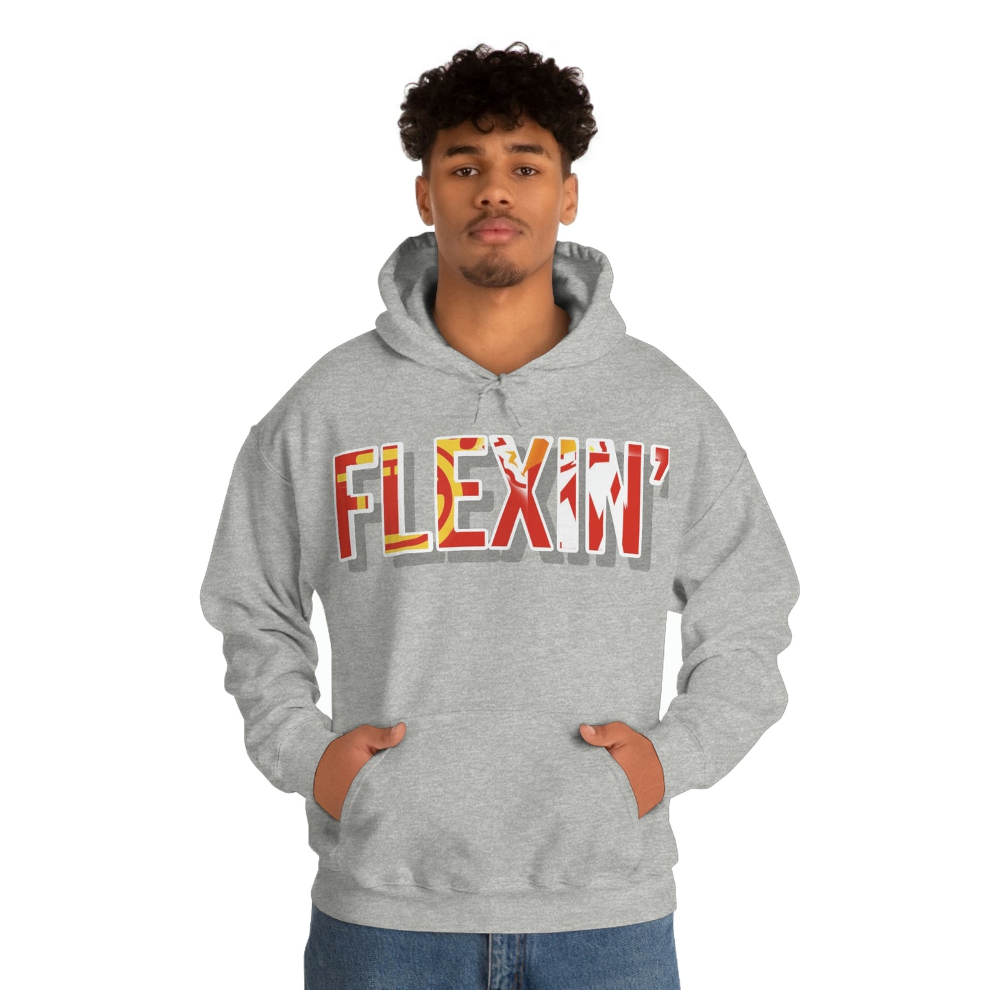 Flexin’- Unisex Heavy Blend™ Hooded Sweatshirt