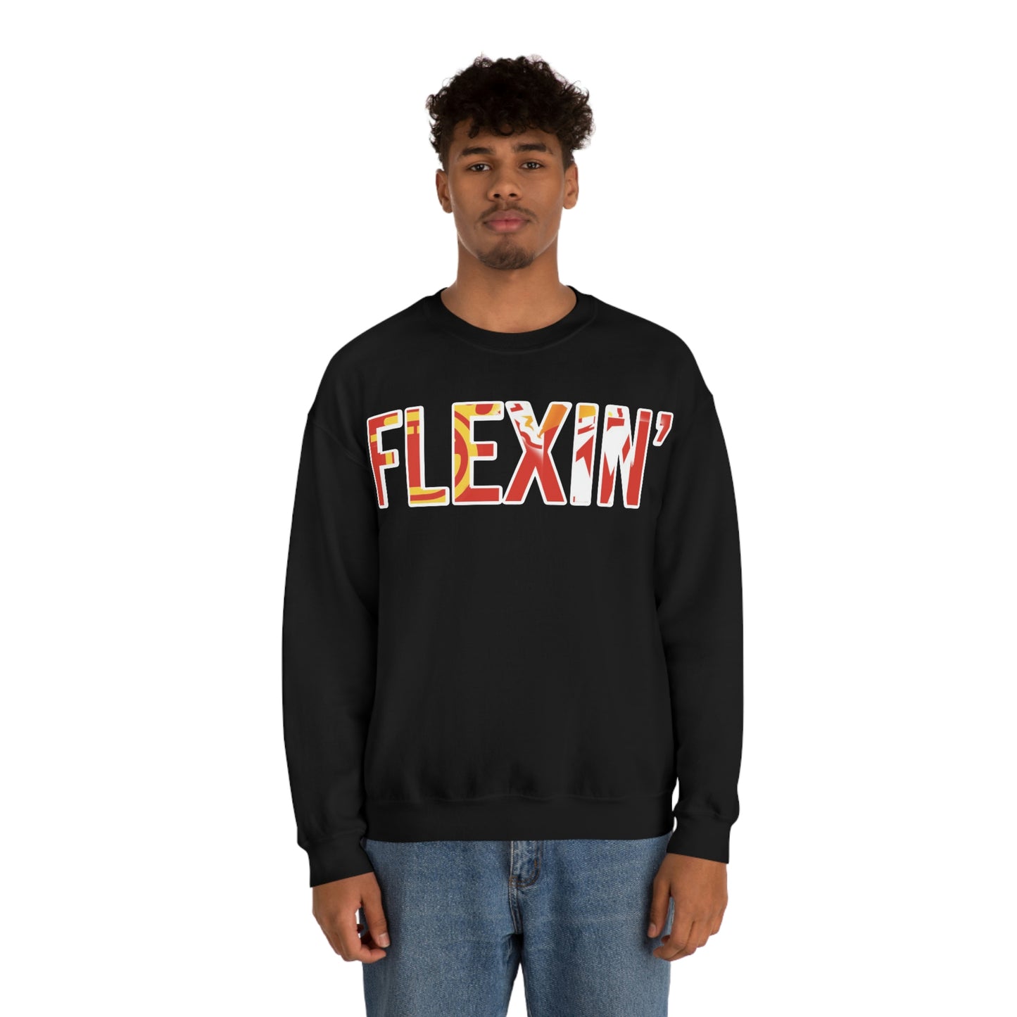 Flexin’- Unisex Heavy Blend™ Crewneck Sweatshirt