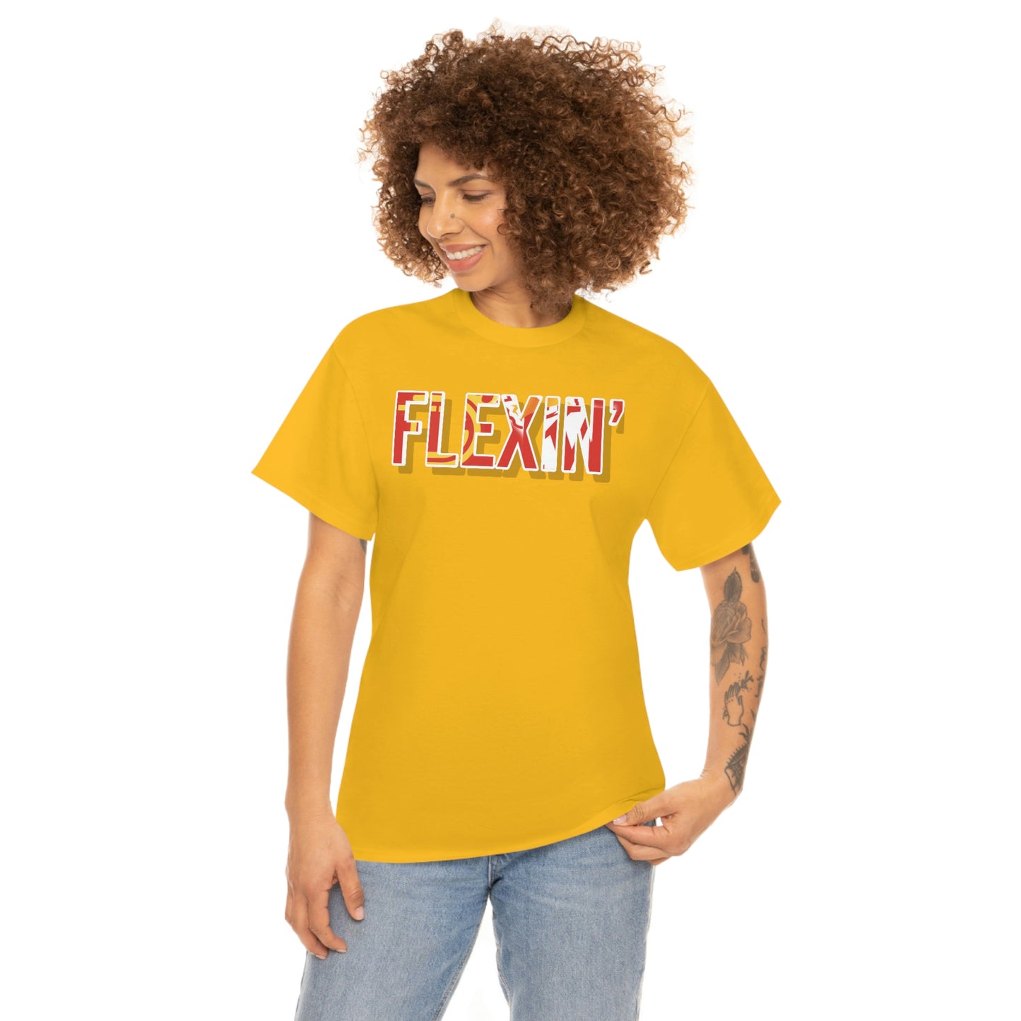 Flexin' (Color Rush) Unisex Heavy Cotton Tee