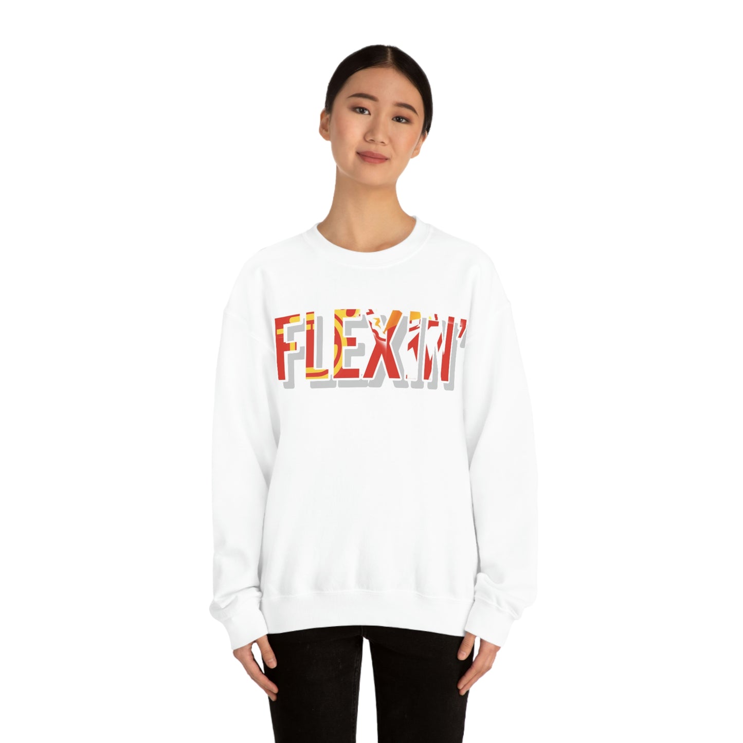 Flexin’- Unisex Heavy Blend™ Crewneck Sweatshirt