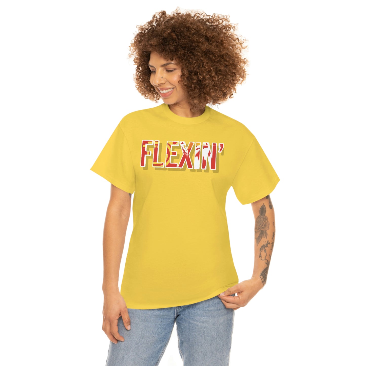 Flexin' (Color Rush) Unisex Heavy Cotton Tee