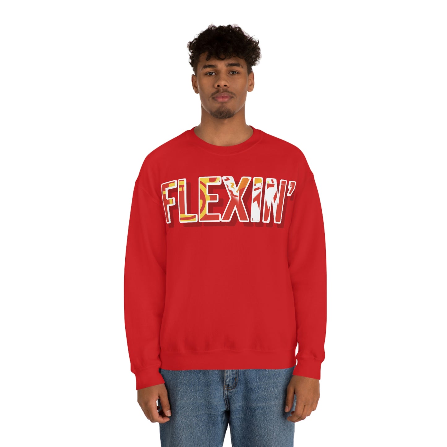 Flexin’- Unisex Heavy Blend™ Crewneck Sweatshirt